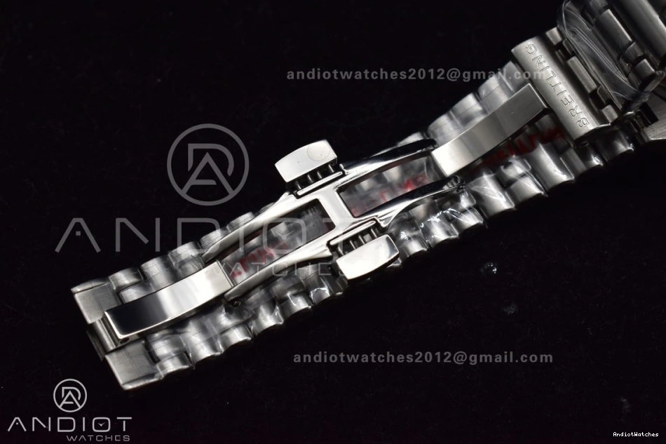 A Automatic 526 OdorResistant Factory On GMT Best Dial 40mm Breitling Blue Bracelet BLS 1:1 Edition SS Chronomat 0710